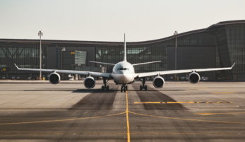 white airplane